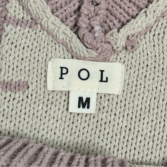 POL Colorblock Patch Mixed Knit Balloon Sleeves Tie Back
Sweater - Picture 11 of 15